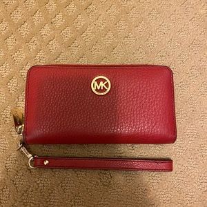 Michael Kors Red Wristlet